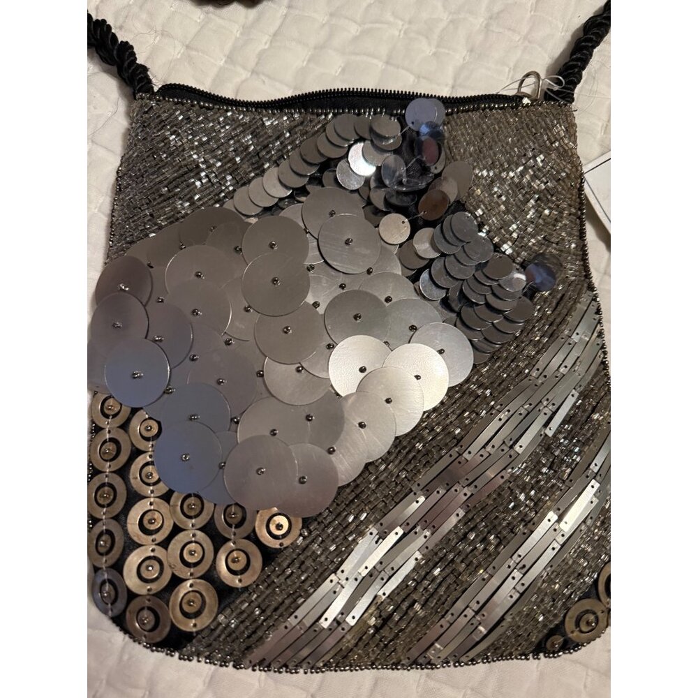 NWT Buckle Vtg Beaded Embellished Bling Hand Made Evening Crossbody Bag Prom Y2k